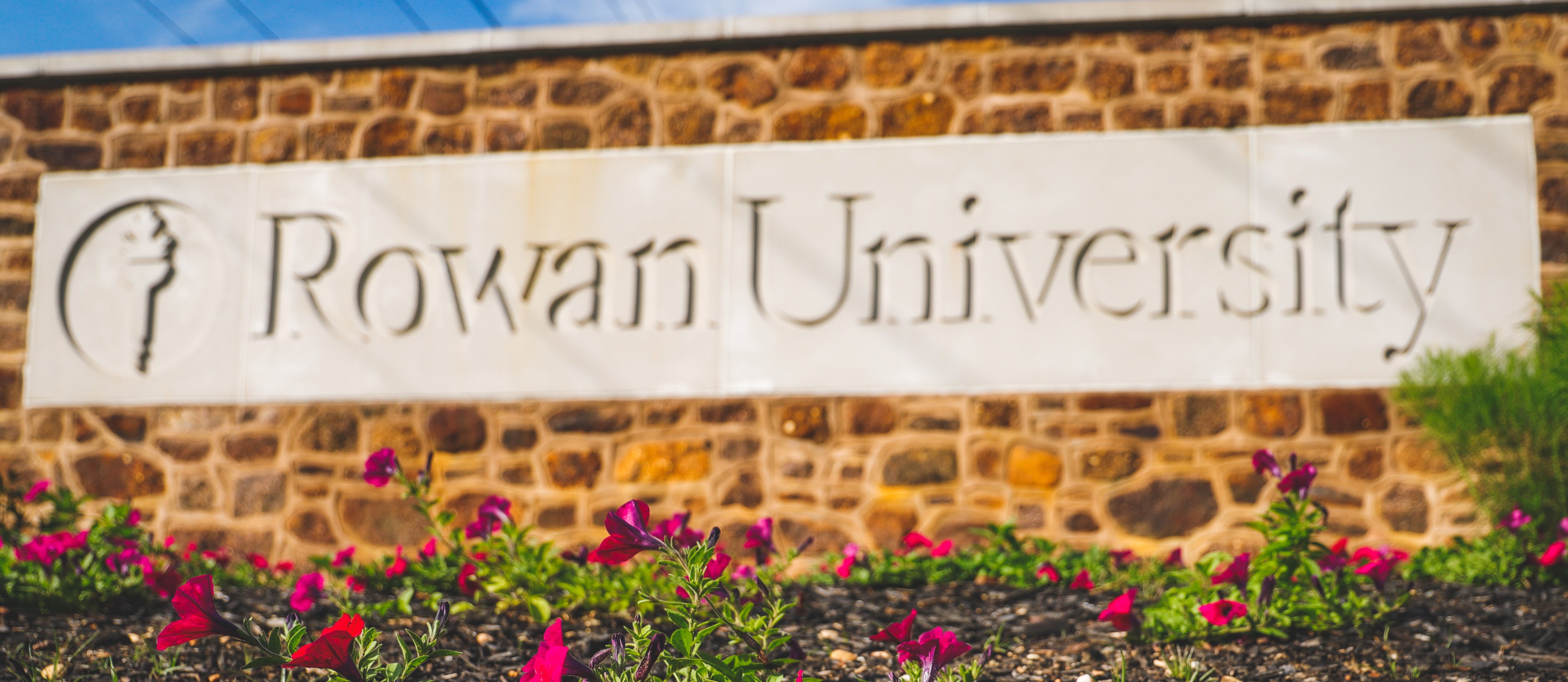 image of a Rowan University sign on route 322