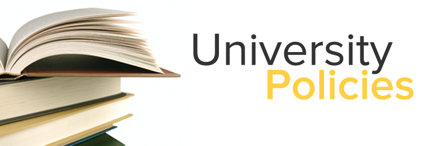 image with text that says university policies