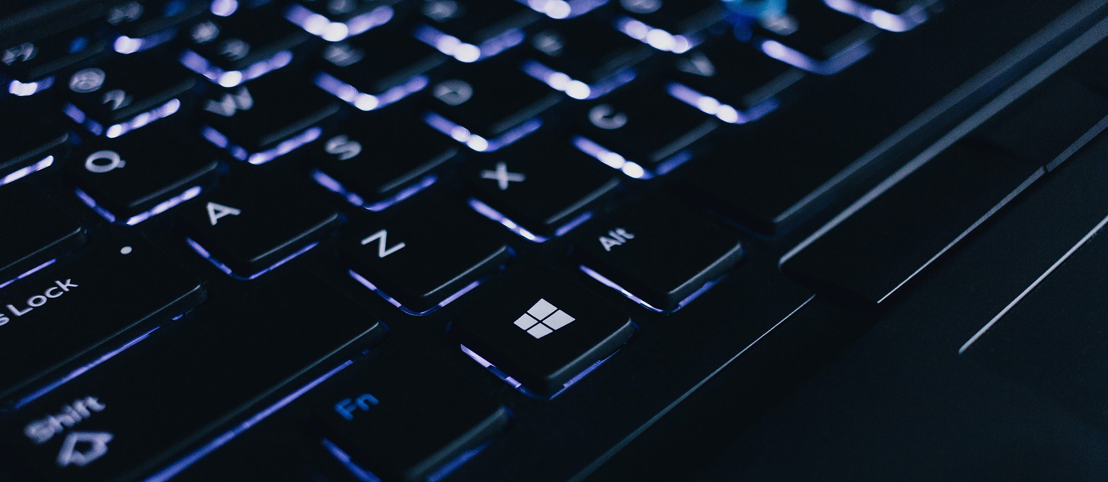 close-up image of a windows keyboard 