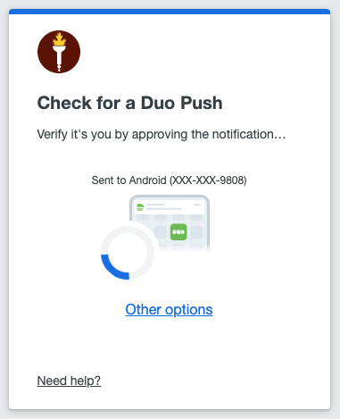 new duo login prompt